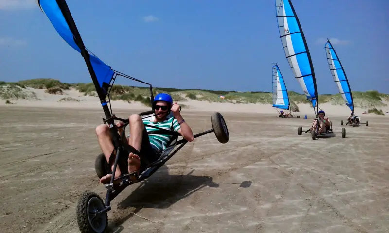 strand zeilen met blokarten