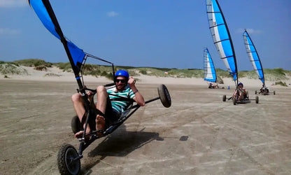 strand zeilen met blokarten